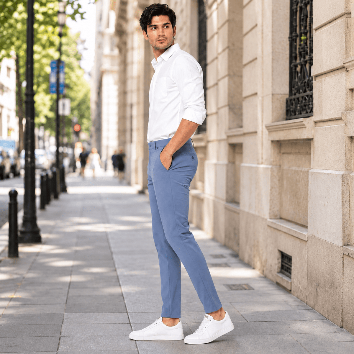 Men's Slim Fit Formal Trousers - ANS Billion