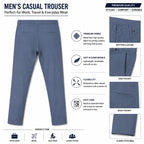Men’s Slim-Fit Formal Trousers – Slate Blue - ANS Billion