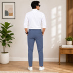 Men’s Slim-Fit Formal Trousers – Slate Blue - ANS Billion