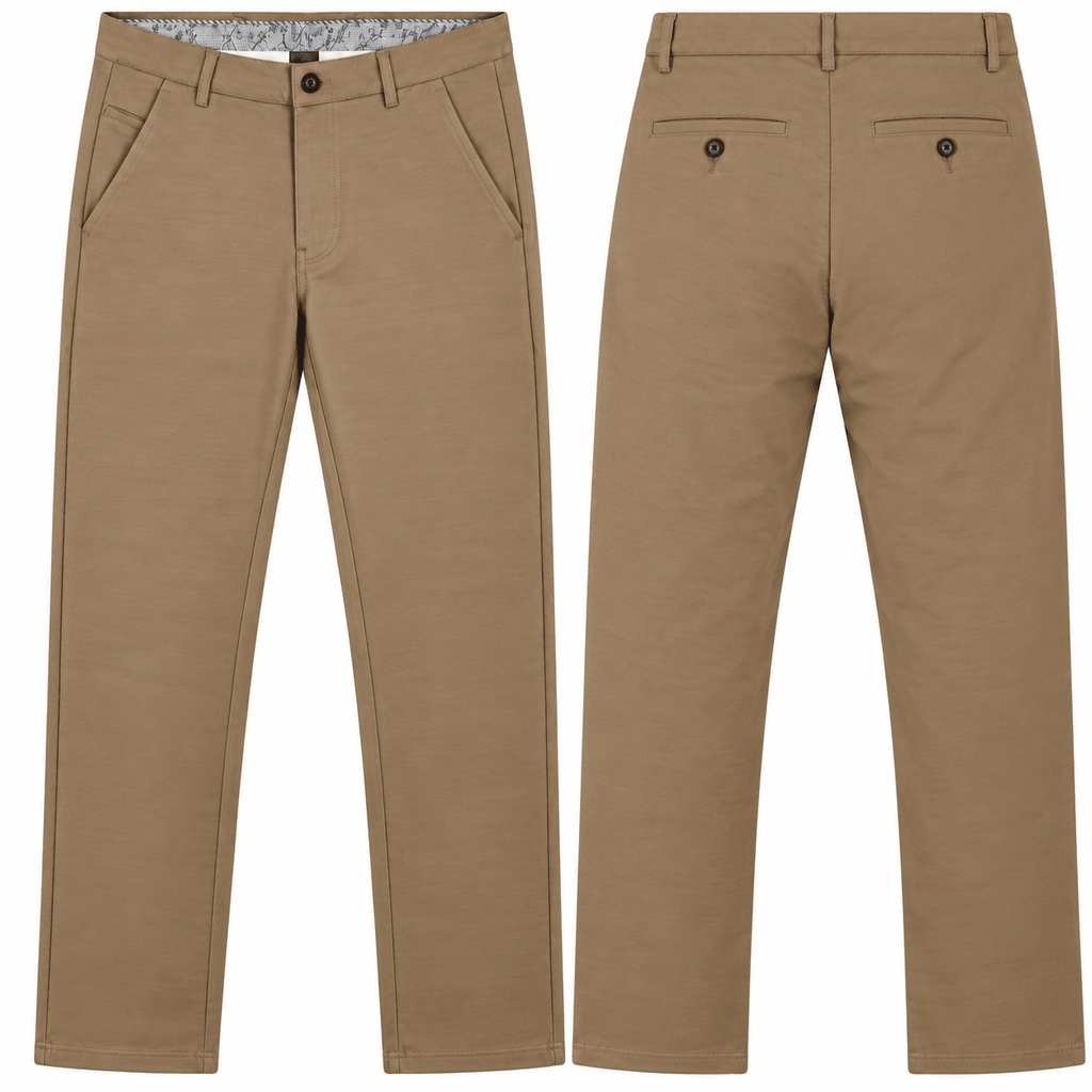 Men’s Slim-Fit Khaki Formal Trousers - ANS Billion