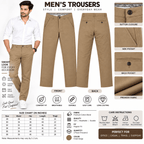 Men’s Slim-Fit Khaki Formal Trousers - ANS Billion