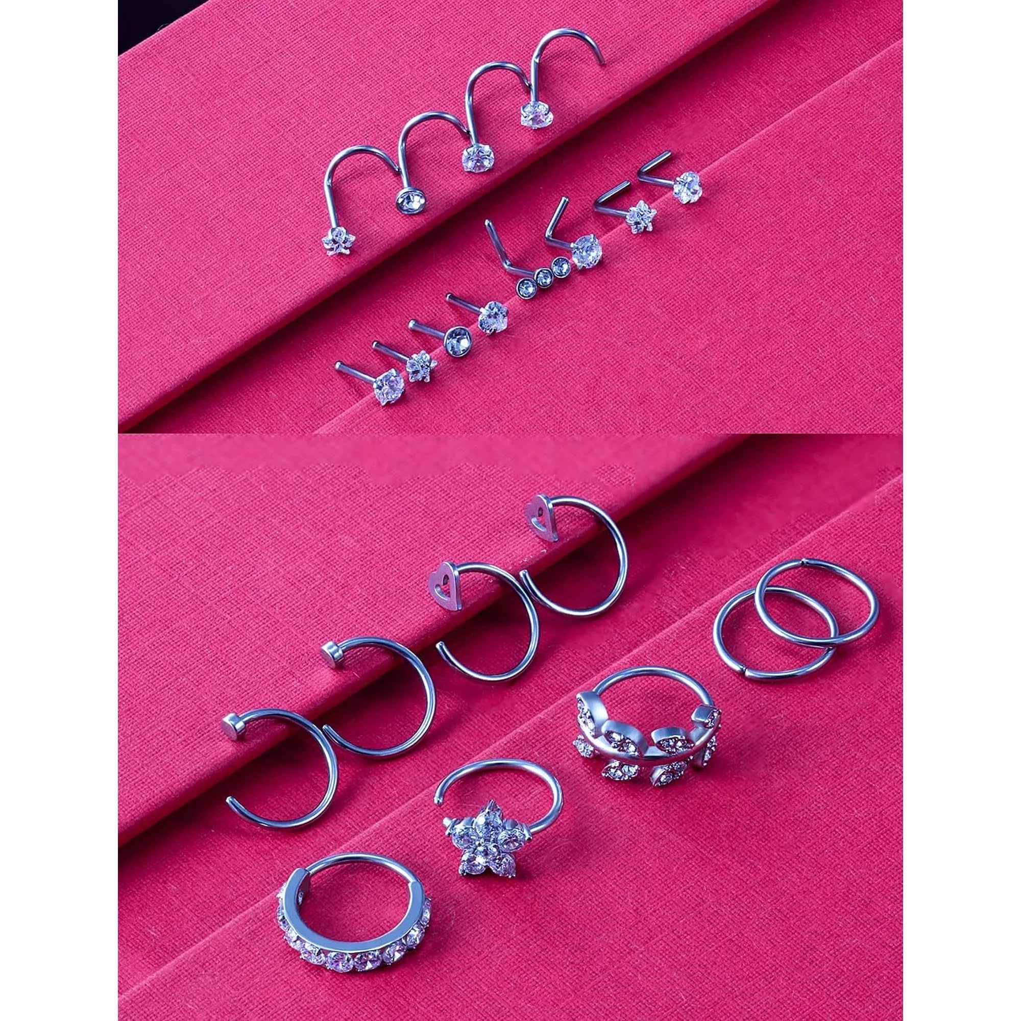 Nose Rings for Women Surgical Steel Nose Piercing Jewelry Hoop Nose Ring - VNS Laxury