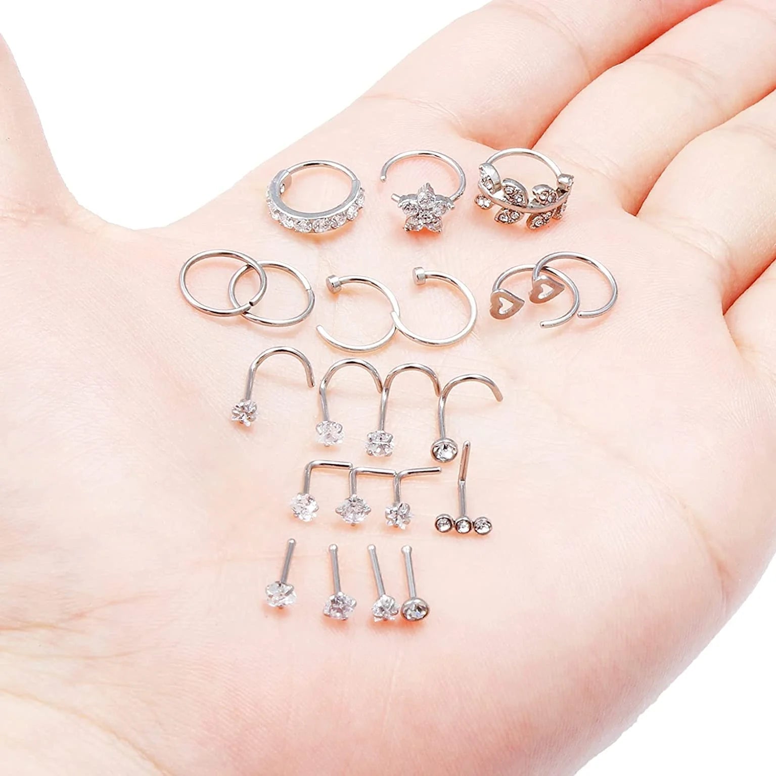 Nose Rings for Women Surgical Steel Nose Piercing Jewelry Hoop Nose Ring - VNS Laxury