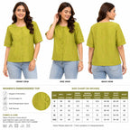Olive Green Embroidered Front-Button Top - ANS Billion