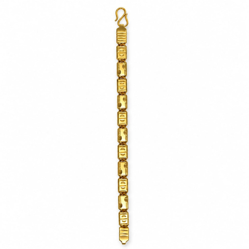 Regal Geo-Link Gold Plated Bracelet for Men - ANS Billion