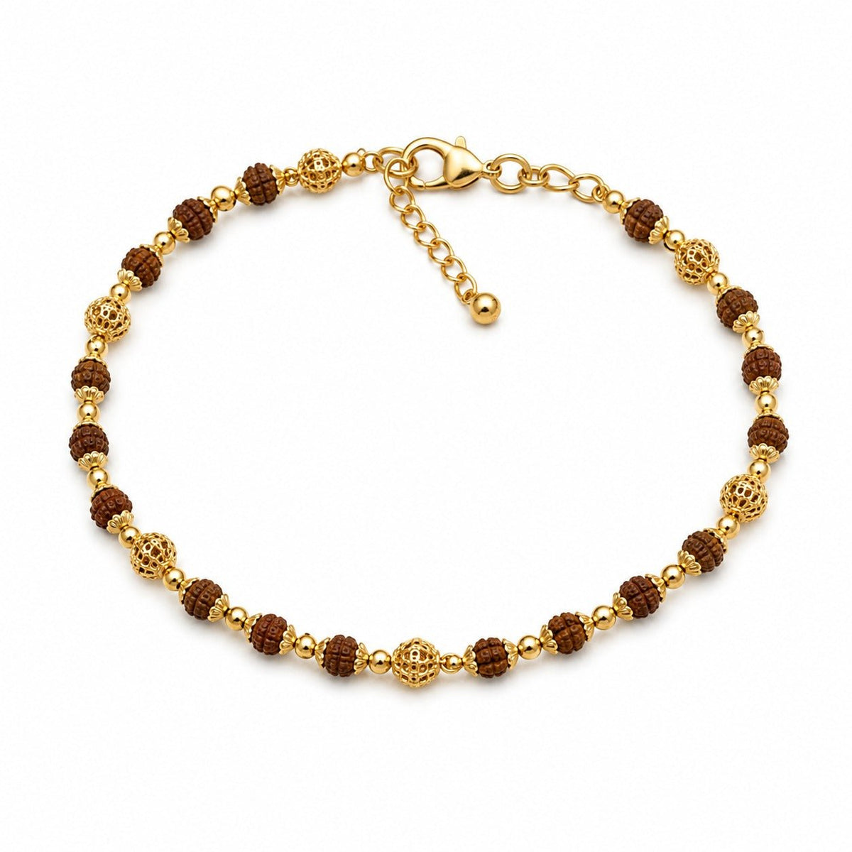 Rudra Royale Gold Bracelet For Men - ANS Billion