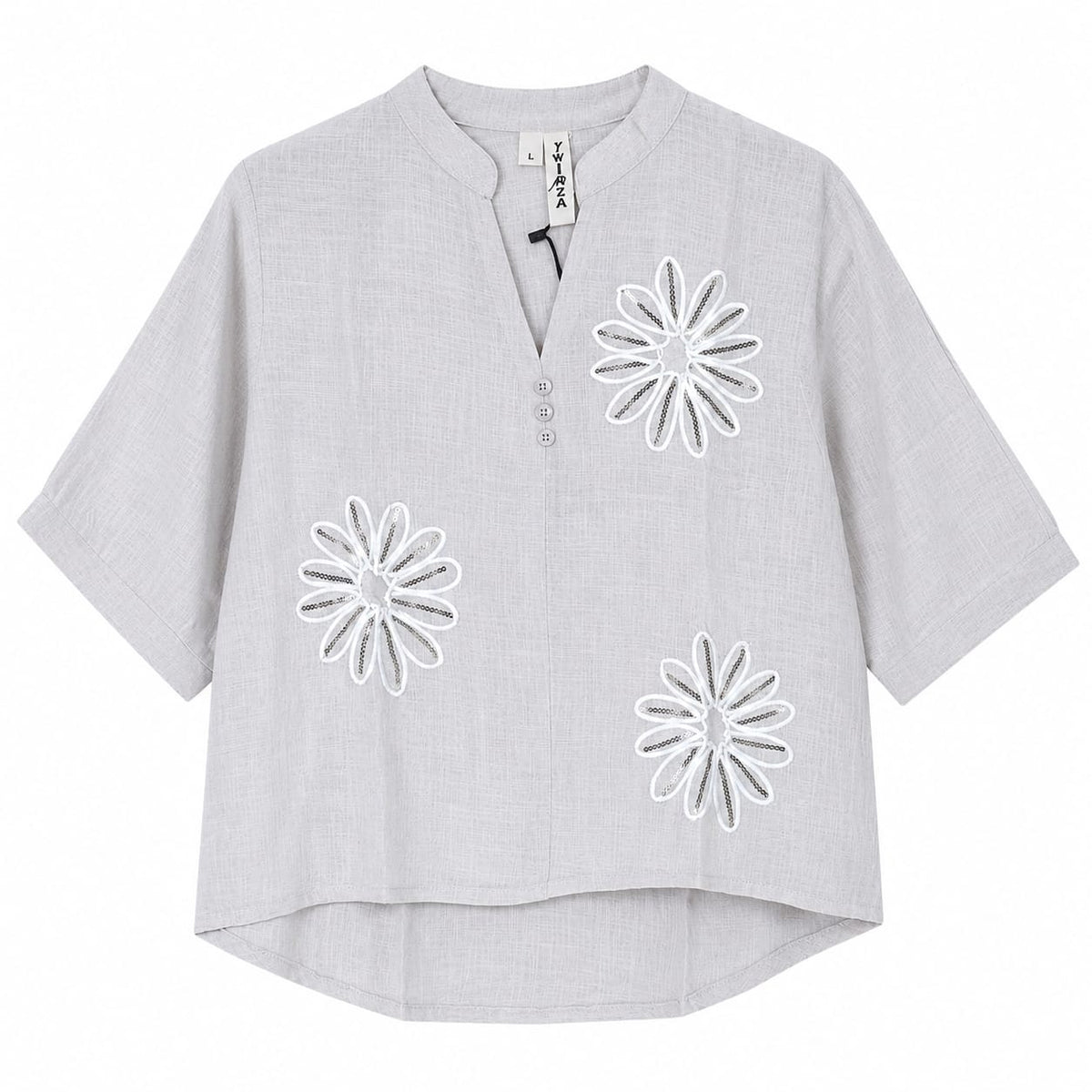 Women's 100% Cotton Embroidered Floral Top - ANS Billion