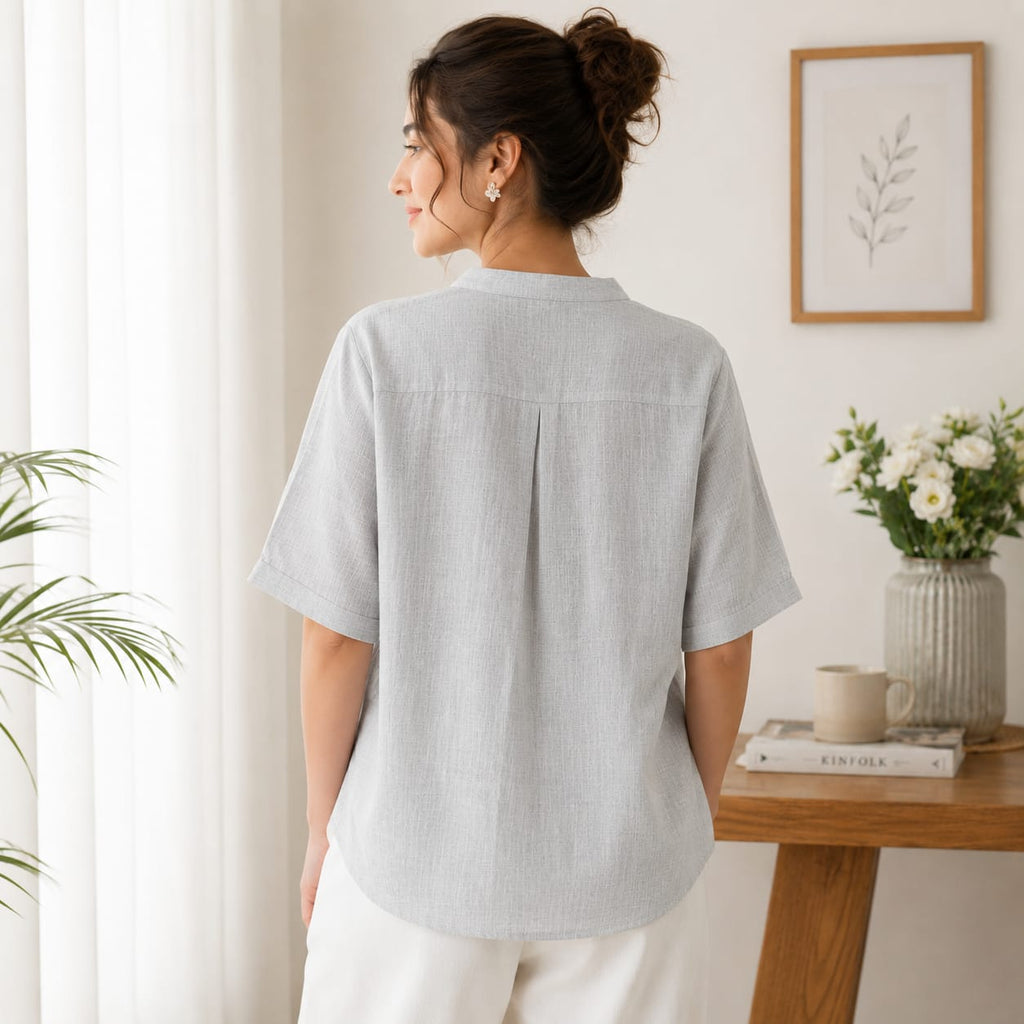 Women's 100% Cotton Embroidered Floral Top - ANS Billion