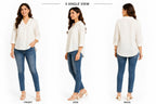 Women’s Cream White Collar Top - ANS Billion