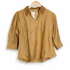 Women’s Mustard Brown Lace Collar Top - ANS Billion